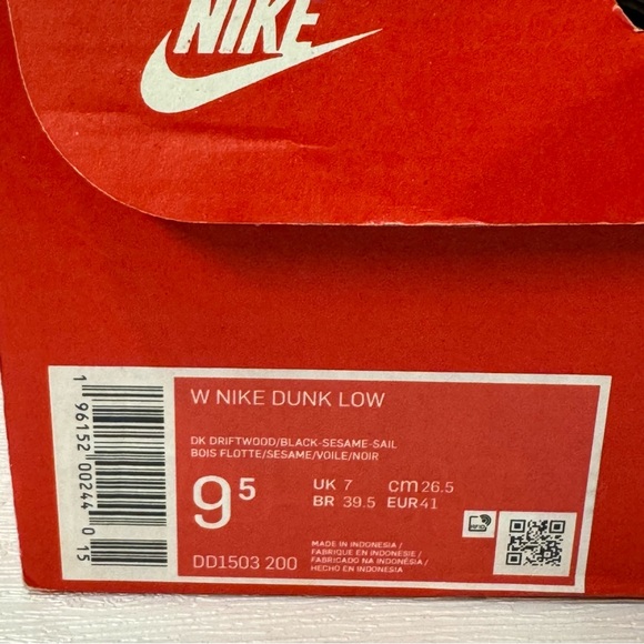 Nike Dunk Low “Dark Driftwood” Womens size 9.5W/8M Brand New with Box! - Picture 10 of 10